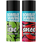 Bombay Shaving Company Red Spice & Black Vibe Deodorant - For Men 2 pc