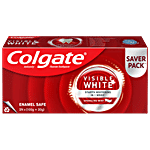 Colgate Visible White Toothpaste, Teeth Whitening Starts In 1 week, Stain Removal 240 g 2N x (100 g + 20 g)