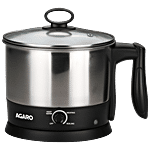 Agaro Esteem 600W Multi Kettle - With 3 Heating Modes & Rapid Boil Technology, Silver 1.2 L