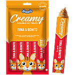 Drools Creamy Tuna & Bonito Lickable Cat Treat 75 g (5 x 15 g)