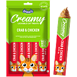 Drools Creamy Crab & Chicken Lickable Cat Treat 75 g (5 x 15 g)