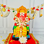 Mangal Bhavan Clay Coloured Ganesha Idol 1 pc 12 Inches