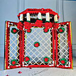 Mangal Bhavan Phool Bangla Frame Backdrop, 23 x 25.4 Cm 1 pc