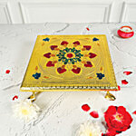 Mangal Bhavan Minakari Puja Chowki 25.4 X 25.4 CM 1 pc