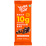 Yoga Bar 10 g Protein Bars - Mocha Brownie, Gluten-Free, Raw Cold Pressed, Date Unsweetened, Premium Whey 50 g