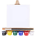 Little Birdie Mini Display Easel - With Canvas Art Paint & Brush Kit 1 pc