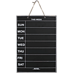 Little Birdie Creative Hanging Chalk Board Weekly Planner W 22.86 cm x L 35.56 cm, 0.55 cm Thick 1 pc