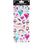 Little Birdie Peel Off Embellishments Sticker Sheet - Rainbow Unicorn 1 Sheet