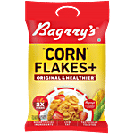 Bagrry's Corn Flakes Plus - Original & Healthier, Low Fat & Cholesterol, High Fibre, Breakfast Cereal 300 g Pouch