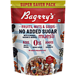 Bagrry's No Added Sugar Muesli Fruits, Nuts & Seeds - Whole Grain Breakfast Cereal, Almonds, Raisins & Berries 700 g Pouch
