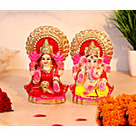 SBE Mud Murti Luxmi Ganesha Singhasan 2 pcs