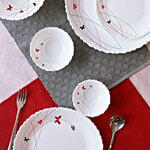 Cello Opal Glass Dazzle Lush Fiesta Dinner Plates - 27.3 cm 6 pcs