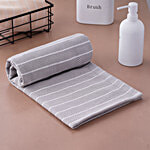 bb home Earth Cotton Bath Towel - Dunes, Grey, 75 cm x 150 cm, Large 1 pc