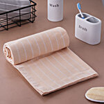 bb home Earth Cotton Bath Towel - Dunes, Almond cream, 75 cm x 150 cm, Large 1 pc