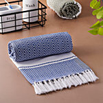bb home Earth Cotton Bath Towel - Garden, Blue, 75 cm x 150 cm, Large 1 pc