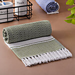 bb home Earth Cotton Bath Towel - Garden, Olive Green, 75cm x 150cm, Large 1 pc