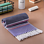 bb home Earth Cotton Bath Towel - Waves, Purple, 75 cm x 150 cm, Large 1 pc