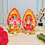 Mangal Bhavan Lakshmi Ganesha Idols - Multicolour 2 pcs