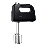 Philips India Daily Collection 300 Watt 5 Speed Hand Mixer with 4 Attachments (Non-Slip Grip, Black) 1 Unit
