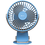 Bajaj Electricals Pygmy Mini 110mm 3 Blade Rechargeable Personal Fan with 1800 mAh Battery (Silent Operation, Cerulean Blue) 1 Unit