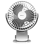 Bajaj BAJAJ Pygmy Mini 110mm 3 Blade Rechargeable Personal Fan with 1800 mAh Battery (Silent Operation, White Smoke) 1 Unit