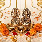 Klassic Ganesha & Laxmi Idol Oil Lamp Diya - Golden 1 pc