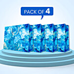 Untumble Gift Bags With Blue Marble Print For Large Gifts - Wedding, Festivals, Return Gifts And Birthday Gifting 4 pcs