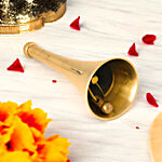 Satvik Brass Cone Shape Pooja Bell, 11.5x4.5cm 1 pc
