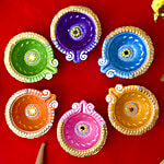 Satvik Clay Diya - Model 3 6 pcs