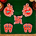 Satvik Shubh Laabh Swastik Laxmi Pair Sticker - Elephant 5 pcs