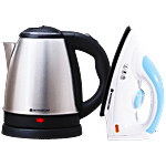 Wonderchef Festive Gift Combo - Crescent Kettle 1.5 L + Swift Dry Iron 1000 W 2 pcs
