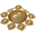 APJ Urli Peacock Metal Diya 1 pc