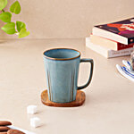 bb home Earth Porcelain Blue Coffee Mug 300 ml