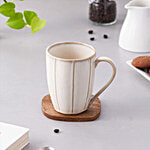 bb home Earth Porcelain Cream Coffee Mug 300 ml