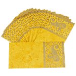 Pearlfiesta Shagun Envelopes - Ambi Design, Yellow 20 pcs