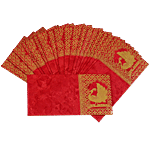 Pearlfiesta Shagun Envelopes - Mor Design, Red 20 pcs