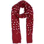 Pearlfiesta Women's Kota Doria Jaipuri Bandhani Bandhej Dupatta - Maroon, 2.25 m 1 pc