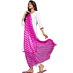 Pearlfiesta Women's Silk Jaipuri Bandhani Bandhej Dupatta - Pink, 2.25 m 1 pc