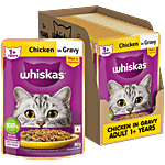 Whiskas Adult Chicken In Gravy Wet Cat Food - 1+ Years 1.12 kg (14 pcs x 80 g)