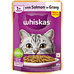 Whiskas Adult Salmon In Gravy Wet Cat Food - 1+ Years 80 g