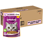 Whiskas Adult Salmon In Gravy Wet Cat Food - 1+ Years 4.48 kg (56 x 80 g)