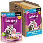 Whiskas Junior Kitten Tuna In Jelly Wet Cat Food - 2-12 Months 1.12 kg (14 x 80 g)