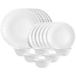 LaOpala Diva Classique Dinner Set - Plain, White 18 pcs