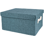 DP Cotton Cloth Storage Box - Large, Foldable Organizer Bag For Blankets, Comforters, Toys 45 L