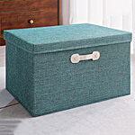 DP Cotton Cloth Storage Box - Extra-Large, Foldable Organizer Bag For Blankets, Comforters, Toys 60 L