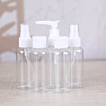 DP Clear Plastic Travel Bottle Kit Set 5 pcs 