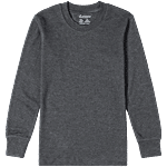 Jockey Juniors KT02 Kid's Super Combed Cotton Rich Full Sleeve Thermal Undershirt With StayWarm Treatment - Charcoal Melange 1 pc Age - 9-10 Yrs (9-10 Years)