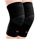 Tynor Knee Cap Air - Black & Orange, Small 2 pc