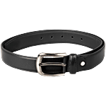 Scharf Black Leather Waist Belt For Men 1 pc (Size - 32 inch)