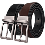 Scharf Black & Brown Reversible Belt For Men 1 pc (Size - 42 inch)